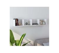 Étagère Murale à CD Rangement Salon Intérieur Noir Bois d’Ingénierie vidaXL