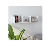 Etagère murale à CD Blanc 75x18x18 cm Bois d ingénierie