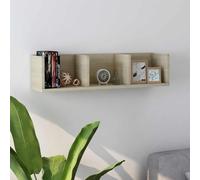 Cd-wandschap 75x18x18 cm bewerkt hout sonoma eikenkleurig801313