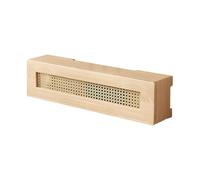 Étagère murale à défonceuse en panneau de densité épais fait à la main en rotin pour porte de placard de ventilation et de dissipation de la chaleur - Assemblage nécessaire (noir, 80 x 20 x 20 cm)