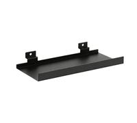 Étagère murale à lattes en métal pour rangement et présentation, étagère en fer noir, 25 x 12,5 x 3,5 cm, pour la maison ou le bureau