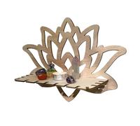 Étagère murale à motif floral, étagère murale en bois, étagère murale pour plantes, porte-bougies, étagère murale avec cadre photo, étagère murale pour plantes, étagère murale en cristal, étagère
