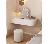 Étagère murale à tiroir - Bureau d'angle flottant avec tiroirs, espace de maquillage élégant et unité de rangement, étagère de présentation pour décoration d'intérieur et nization 160 cm