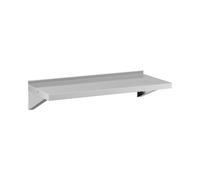 Royal Catering RCWR-100.1 Étagère Murale Industrielle en Acier Inoxydable - 100 x 40 cm, Supporte jusqu'à 80 kg - Pour Bois