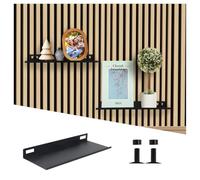 Étagère murale acoustique sans perçage en métal multifonction pour panneaux de 40 x 15 cm, solution de rangement élégante pour la maison et le bureau