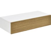 Étagère murale 'Antilles' 50x24x12 cm avec tiroir blanc/bois naturel