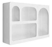 Etagère murale atypique 4 niches en MDF laqué blanc - SHIREL - ALTOBUY Blanc