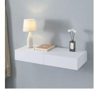 Étagère murale avec 2 tiroirs Karstula 80 x 35 x 12 cm blanc