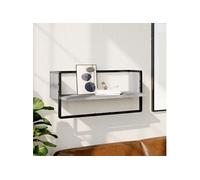 vidaXL Étagère murale avec barre sonoma gris 65x25x30 cm 836291 Gris G