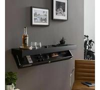 Étagère murale avec compartiment caché - Design moderne à rabat magique - Décoration d'intérieur élégante pour salon - Solution de rangement secret pour économiser de l'espace