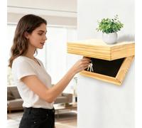 Étagère murale avec compartiment caché, étagère flottante secrète améliorée, compartiment caché, rangement mural caché, en bois pour un rangement sûr et facile de petits objets