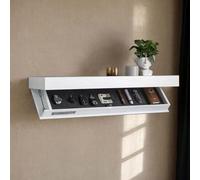 Étagère murale avec compartiment caché, solution de rangement secrète pour salon ou bureau