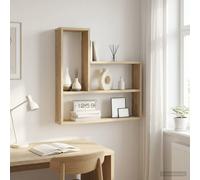 vidaXL Étagère Murale Chêne fumé 60 x 11 x 60 cm Bois d'ingénierie, Salon, Étagère Murale Moderne, Rangement Vertical, Étagères intérieures compactes, Display Fonctionnel et décoratif