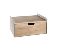 Étagère Murale Avec Tiroir "Korfu" 40cm Beige & Chêne