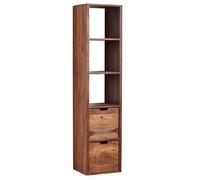Étagère murale, avec tiroirs, 35 x 150 x 30 cm, en bois de sheesham, grand design flottant, moderne, étagère suspendue pour le salon, bibliothèque murale flottante