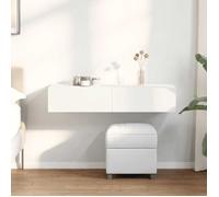 vidaXL Étagère murale avec tiroirs blanc 100x36x19 cm, bois d'ingénierie
