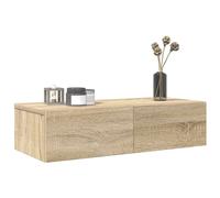 vidaXL Étagère murale avec tiroirs chêne Sonoma en bois d'ingénierie, armoire flottante