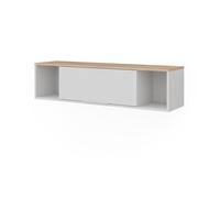 Vicco Étagère Murale Betti, Blanc/Sonoma, 120x30cm | pour montage mural, adapté au salon ou au bureau