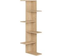 Etagère murale, bibliothèque coloris chêne cambrian - longueur 37 x profondeur 24 x hauteur 141 cm - -