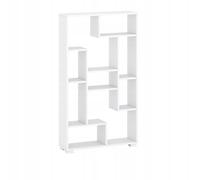 Étagère Murale bibliothèque de Salon à Livres avec Plusieurs Compartiments - Étagère de Rangement Horizontale/Verticale - À Suspendre au Mur ou sur Le Sol (70x120, Blanche)