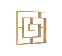 Etagère murale, bibliothèque en bois coloris chêne cambrian - longueur 125 x profondeur 22 x hauteur 129 cm - PEGANE - Bois