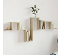 vidaXL Étagère murale moderne – Chêne artisanal – 104,5×43×10 cm – Grand rangement intérieur