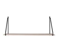 SALINAS - Etagère Murale Bois et Acier Noir - Altobuy Marron