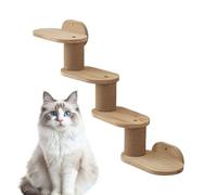 Étagère Murale Chat - 15,3cm Mur Escalade Félin | Arbre Chat Fixation Murale avec Poteau Griffoir Sisal, Structure Grimpe Gain Espace, Montage Simple Mobilier Intérieur Maison