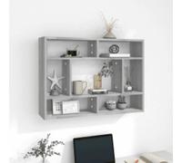 vidaXL Wandschap 75x16x55 cm bewerkt hout grijs sonoma eikenkleurig815844 Gris G