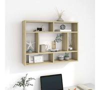 Étagère Murale Chêne Fumé 75x16x55 cm Bois d'Ingénierie Suspendue vidaXL