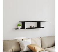 vidaXL Étagère murale Chêne noir 125 x 18 x 2 cm Bois d'ingénierie Finition mate