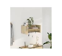 Etagère murale chêne sonoma 70,5x35x30,5 cm bois d'ingénierie, étagère murale cube, organisateur cube, étagère 848453