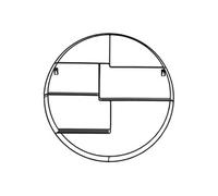 LAPIO - Etagère Murale Circulaire 5 Plateaux Acier Noir - Altobuy Noir