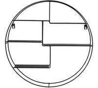 LAPIO - Etagère Murale Circulaire 5 Plateaux Acier Noir - Altobuy Noir