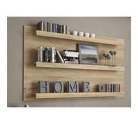 Etagere murale coloris chene cambrian - Longueur 160 x profondeur 19,2 x hauteur 100 cm -PEGANE- Bois G