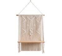 Étagère murale contemporaine en bois tissé à la main - Étagère murale simple pour embellir la pièce - Économie d'espace