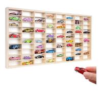 Étagère murale - CREATIVE DECO - Voitures miniatures - 80 compartiments - Bois - 78,5x40x4 cm