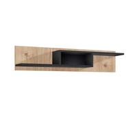 Étagère Murale "Cross" 150cm Naturel & Noir
