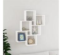Étagère murale cube Blanc 78x15x93 cm Bois d’ingénierie Blanc G