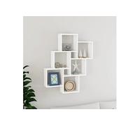 Étagère Murale Cube Support Suspendu Salon Gris Béton Bois d'Ingénierie vidaXL