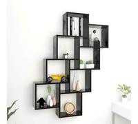 vidaXL Étagère murale cube Noir 90x15x119 cm Aggloméré