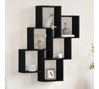 vidaXL Étagère murale moderne Chêne noir 78×15×92 cm 6 étagères Bois d'ingénierie
