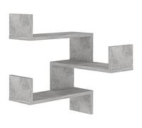 vidaXL Étagère murale d'angle Gris béton 40x40x50 cm Bois d'ingénierie