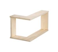 Étagère murale d'angle - Double couche en bois, support de rangement pour pot de fleurs, étagère murale, étagère murale multi-usage, appartement, bureau, chambre à coucher, cuisine, entrée, garage