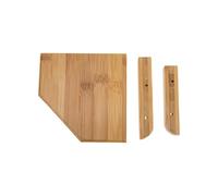 Étagère Murale D'angle en Bambou, Support Mural sans Perçage, Rangement | Fixation Murale sans Percer, Design Triangulaire, Usage Maison Pratique