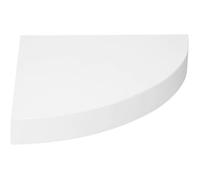 Étagère murale d'angle flottante blanche, 25 x 25 cm, avec fixations invisibles.