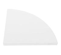 Étagère Murale D'angle Flottante Blanche, Rangement Décoratif Salon | Installation Murale sans Percer, Forme Éventail Triangulaire, Panneau Artificiel, Optimise L'espace D'angle