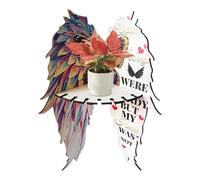 Étagère murale d'angle pour - Organisateur de décoratif avec ailes d'ange - Étagère de rangement murale pour chambre à coucher, salle de bain, cuisine, bureau