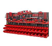 Étagère murale d'atelier - 1728 x 780 mm - Système de stockage avec supports à outils et boîtes empilables - Plaques murales ultra solides pour atelier et garage