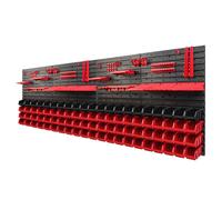 Étagère murale d'atelier 234 x 78 cm Porte-outils enfichable 84 Boîtes Variante